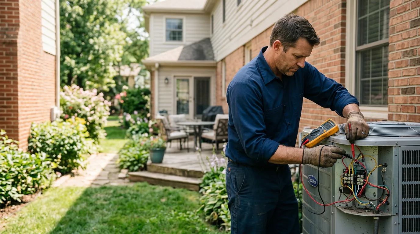 HVAC technician working near Tell City, IN
